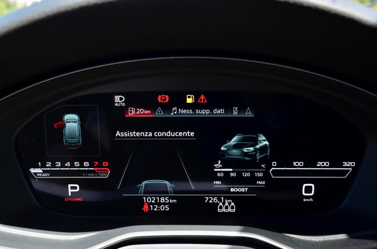 AUDI RS4 AVANT 2.9 TFSI QUATTRO 450cv TIPTRONIC, GARANZIA AUDI 9/27, CARBOCERAMICA, TETTO, B&O, DYNAMIC PLUS, MATRIX, 20", PERMUTE