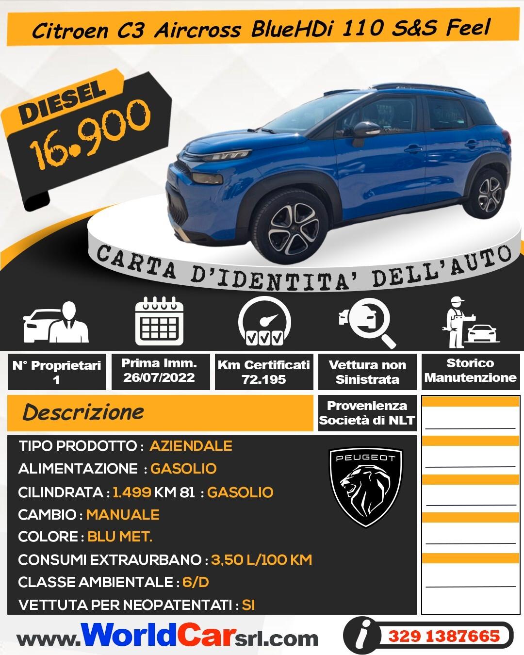 Citroen C3 Aircross C3 Aircross BlueHDi 110 S&S Feel