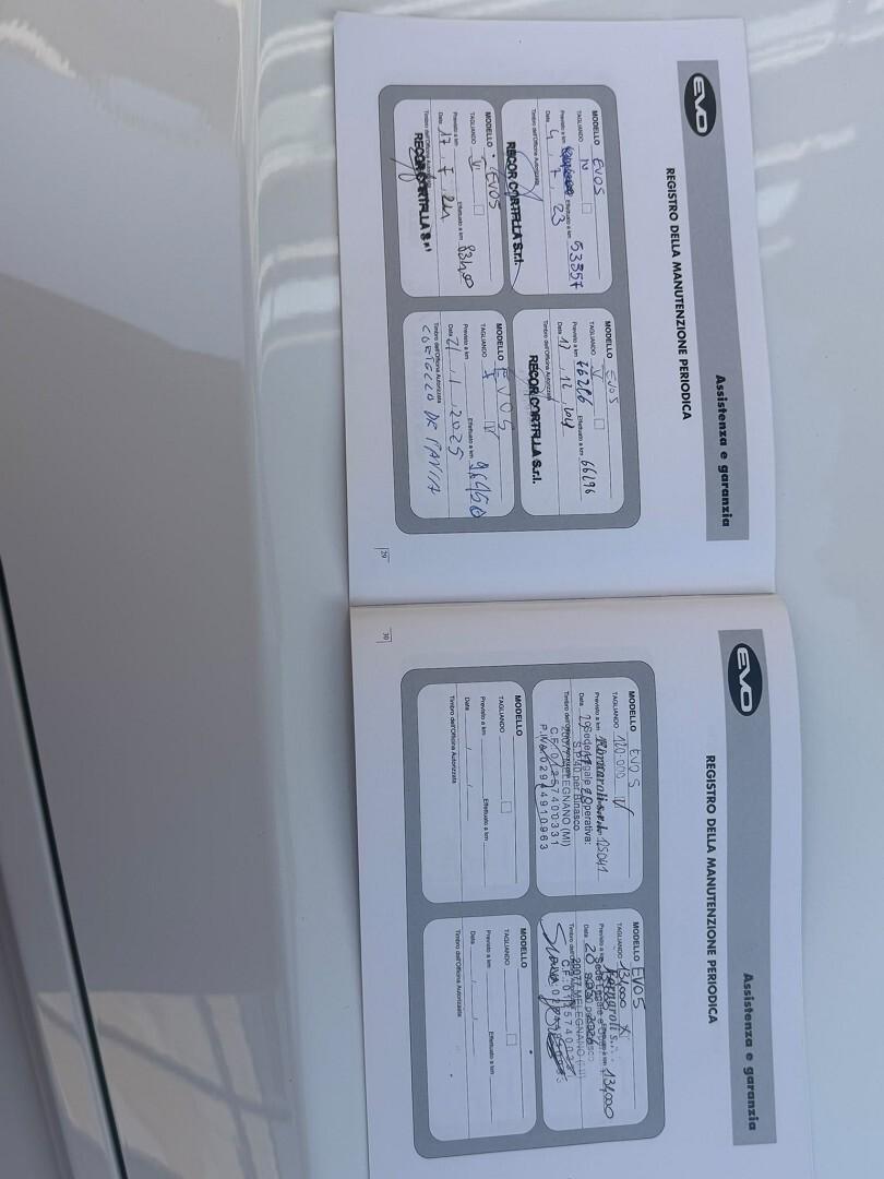 Evo 5 tagliandi certificati unicoproprietario