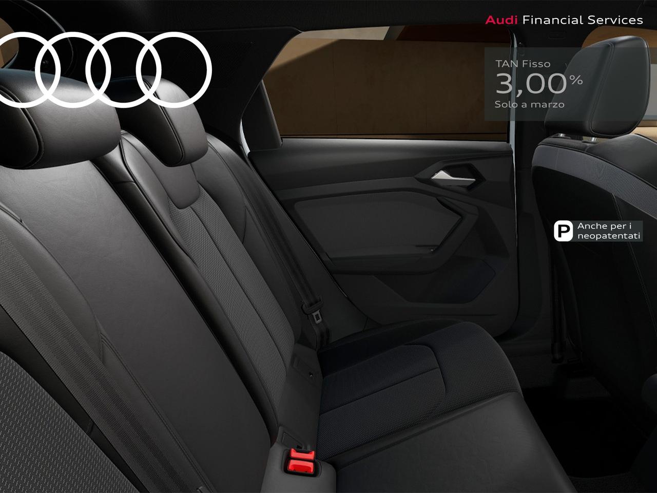 Audi A1 sportback 30 1.0 tfsi identity black 116cv s-tronic