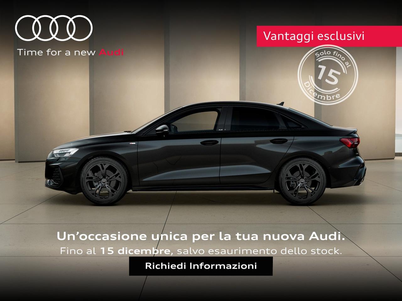 Audi A3 sedan 2.0 tdi s line edition 150cv s-tronic