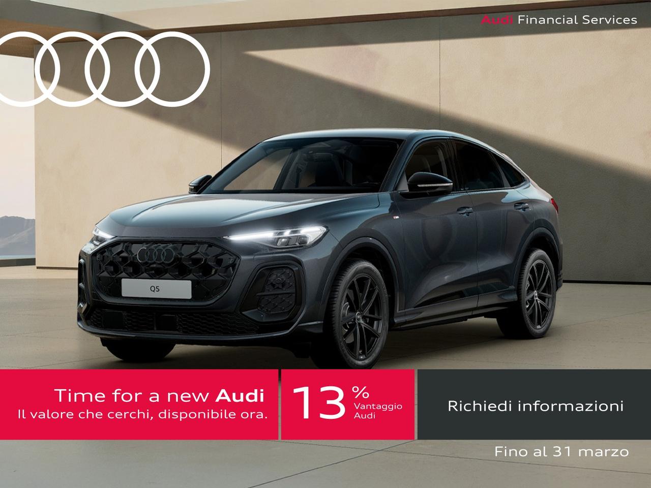 Audi Q5 sportback 2.0 tfsi mhev+ s line edition quattro 204cv s-tronic