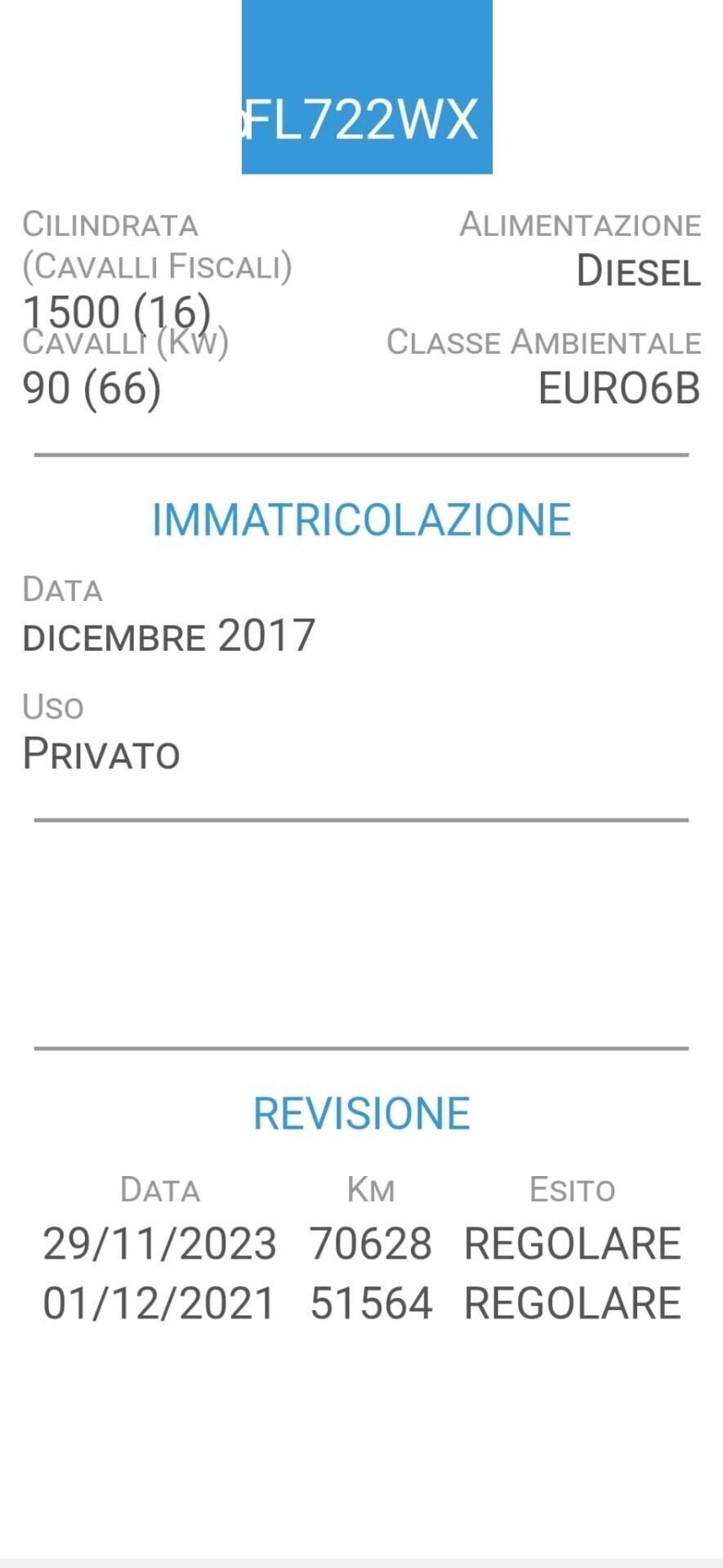 RENAULT CAPTUR 1,5 dCi-UNICO PROP-EURO 6B-2 REVISI