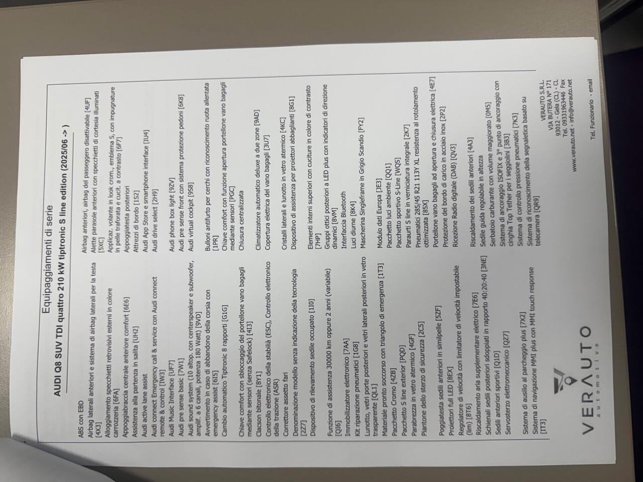 Audi Q8 Sline 3.0 mhev possibilità noleggio no scoring