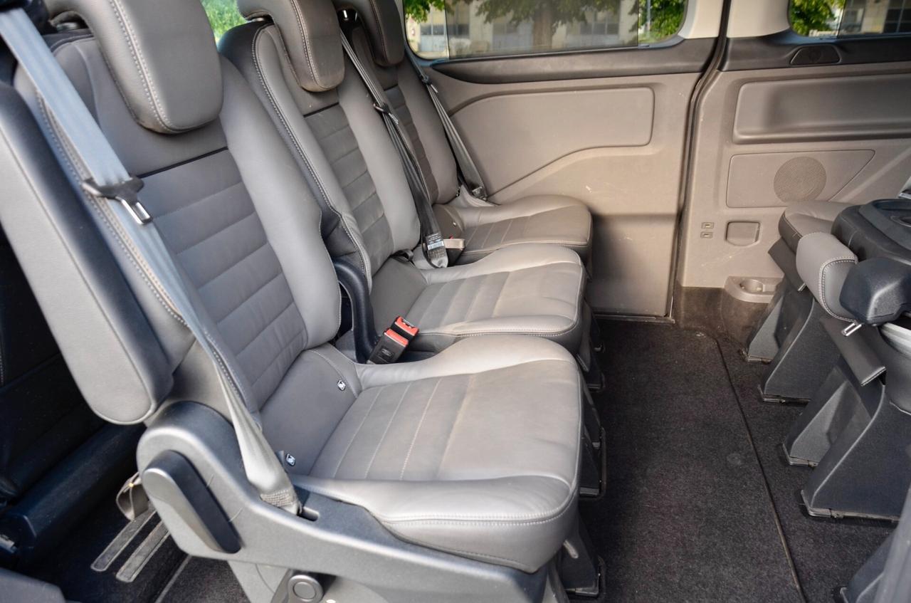 FORD TOURNEO CUSTOM 2.0 ECO HYBRID TITANIUM X 131cv 8 POSTI PASSO LUNGO, GAR. FORD 10/27, SERVICE FORD, UFF ITALIANA, GANCIO TRAINO, RETROCAMERA, PELLE, APPLE ANDROID, PERMUTE
