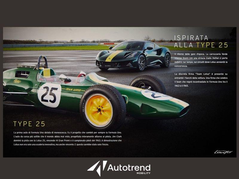 Lotus Emira LIMITED EDITION Type 25 1 of 12 Jim Clark I4 Automatica Lotus Bari
