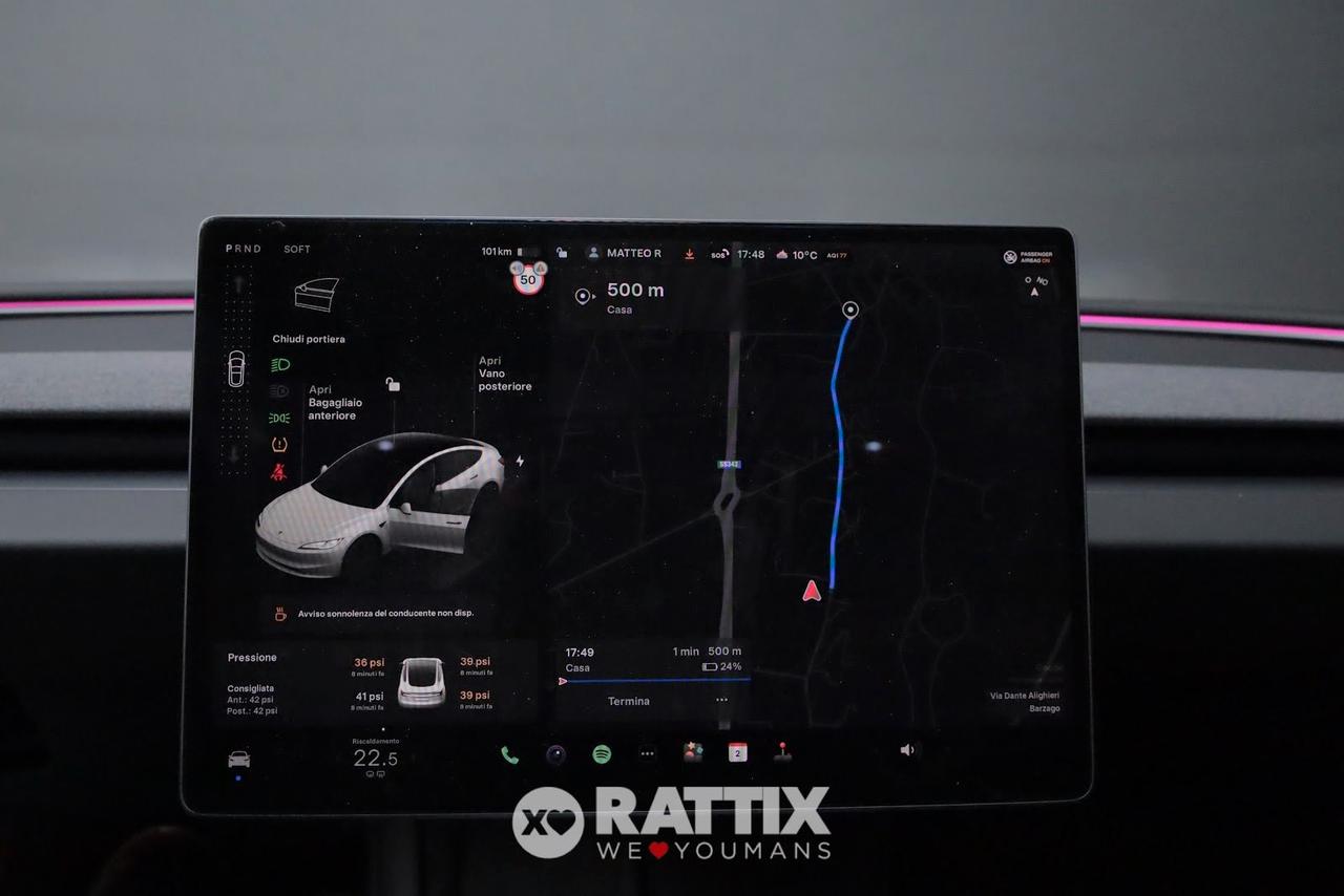 Tesla Model 3 motore elettrico Premium RWD + tetto panoramico & Wallbox