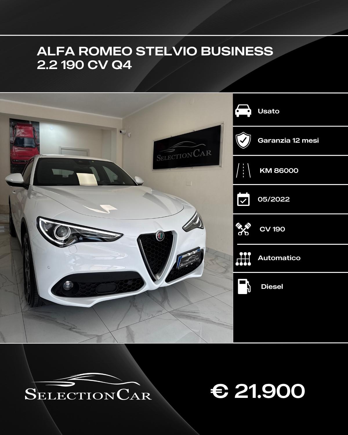 Alfa Romeo Stelvio 2.2 Turbodiesel 190 CV AT8 Q4 Business