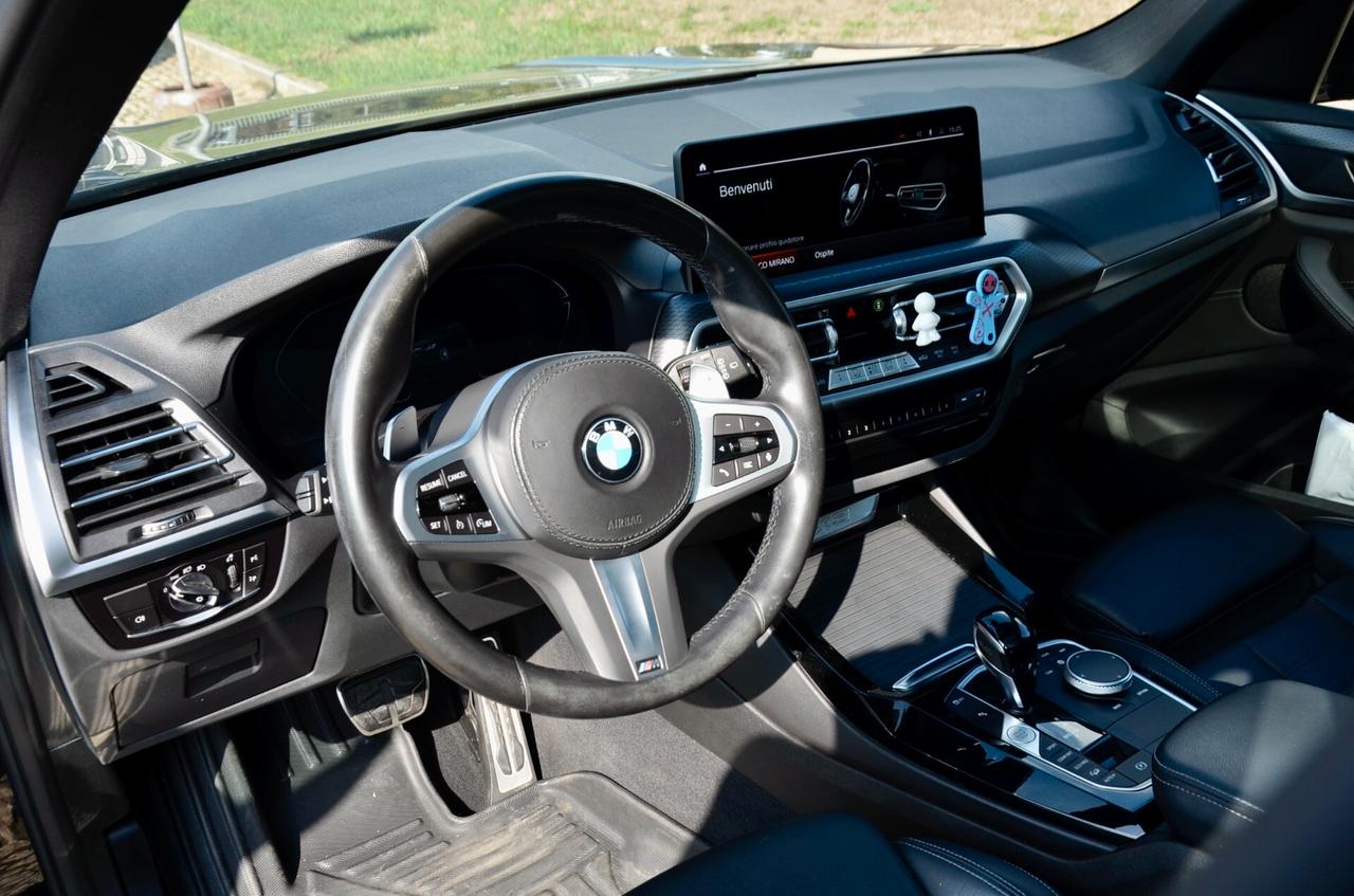 BMW X3 XDRIVE30d MHEV MILD HYBRID 48V MSPORT 249cv AUTO, GARANZIA BMW 3/2027, PACK SERVICE, UFF ITALIANA, EURO 6D, TETTO, FULL LED, RETROCAMERA, PERMUTE