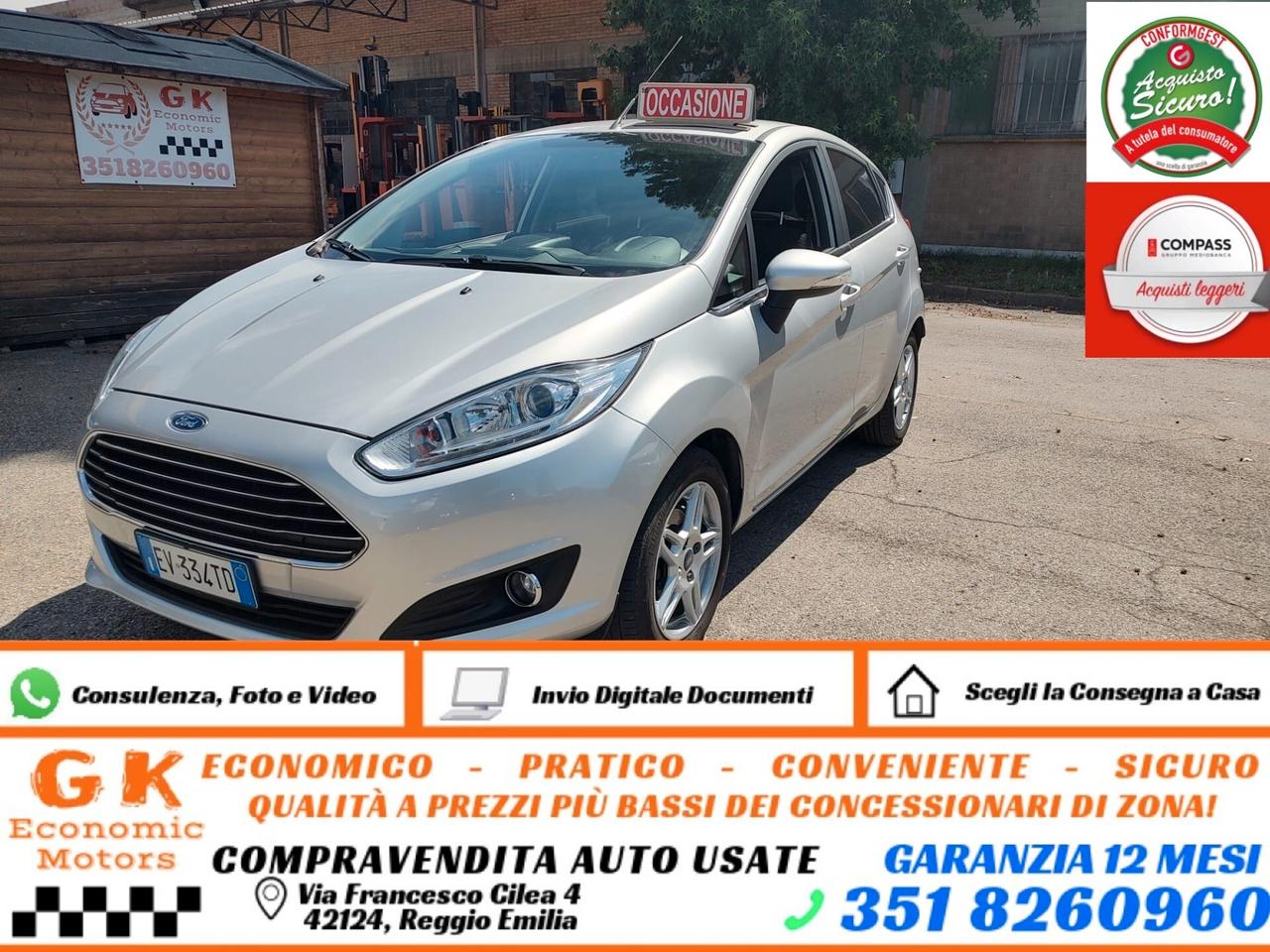 Ford Fiesta 1.5 TDCi 75CV 5 porte Titanium, OK NEOPATENTATI, GARANZIA L.12 MESI