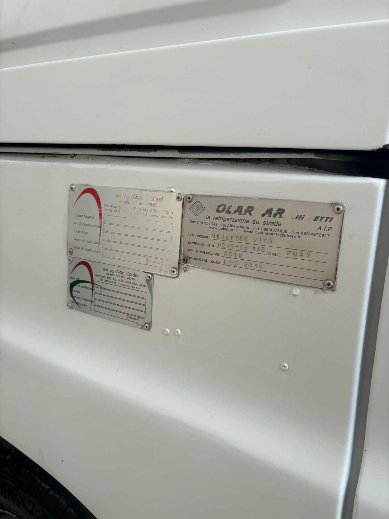 MERCEDES VITO COIBENTATO CON CERTIFICATO ATP FRIGO