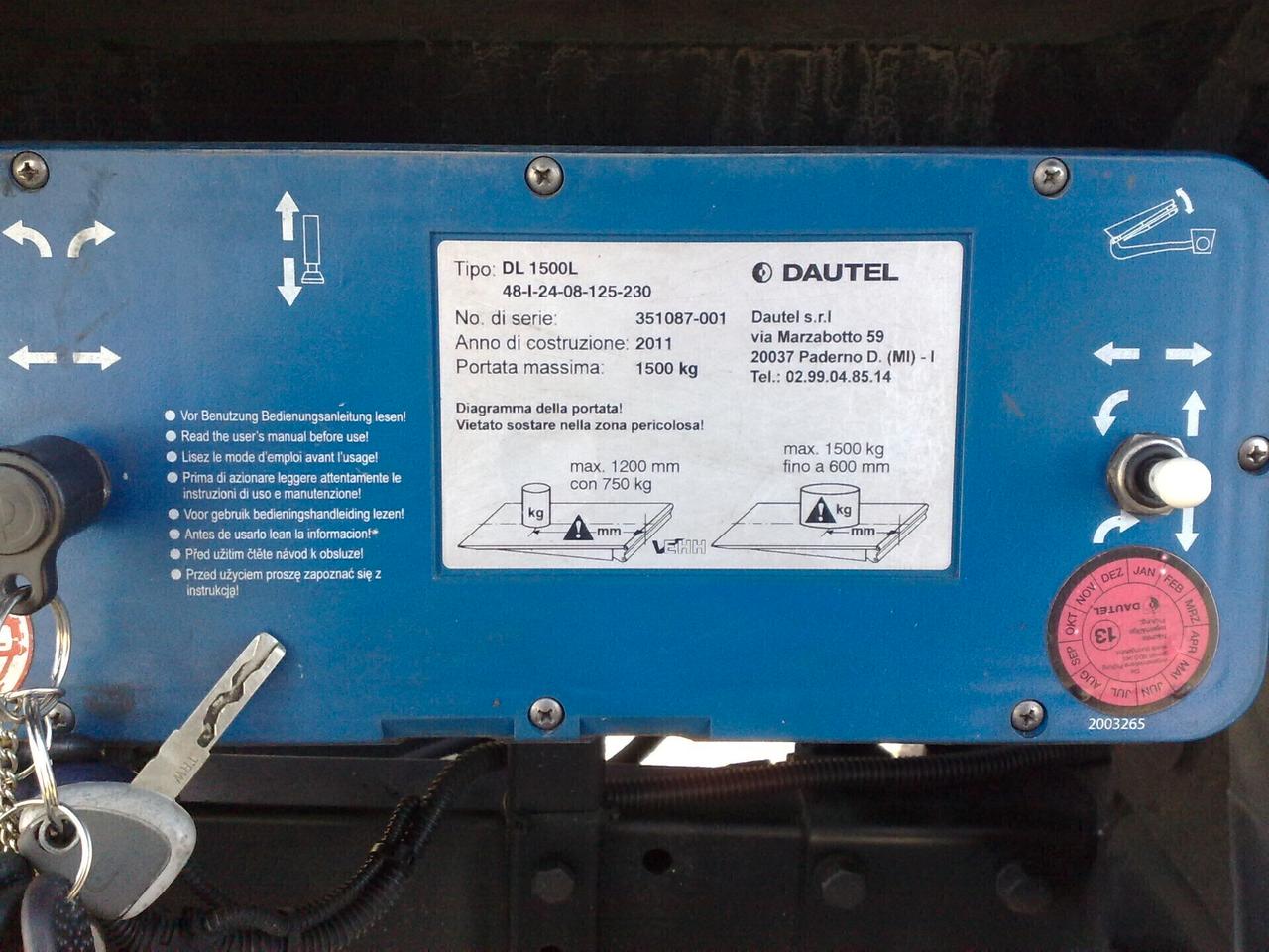 Iveco 75E14 CENTINA ALZA-ABBASSA + SPONDA - 2012