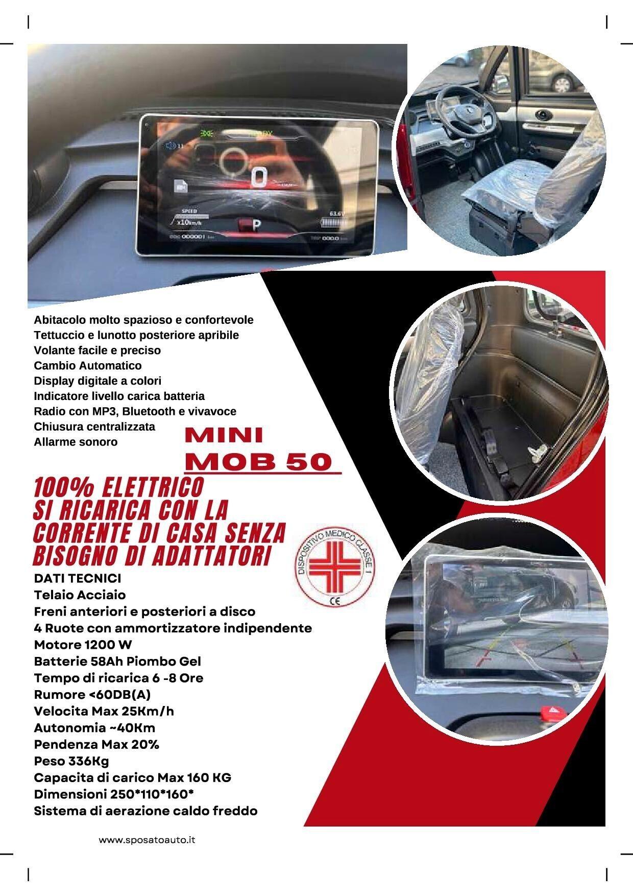 MICRO CAR ELETTRICA MOB 50 - SI GUIDA SENZA PATENTE -