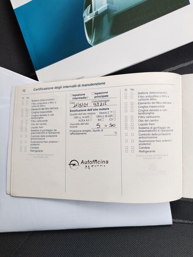 Opel Corsa 1.2 3p Sport 119000km euro 5 2010 cronologia tagliandi