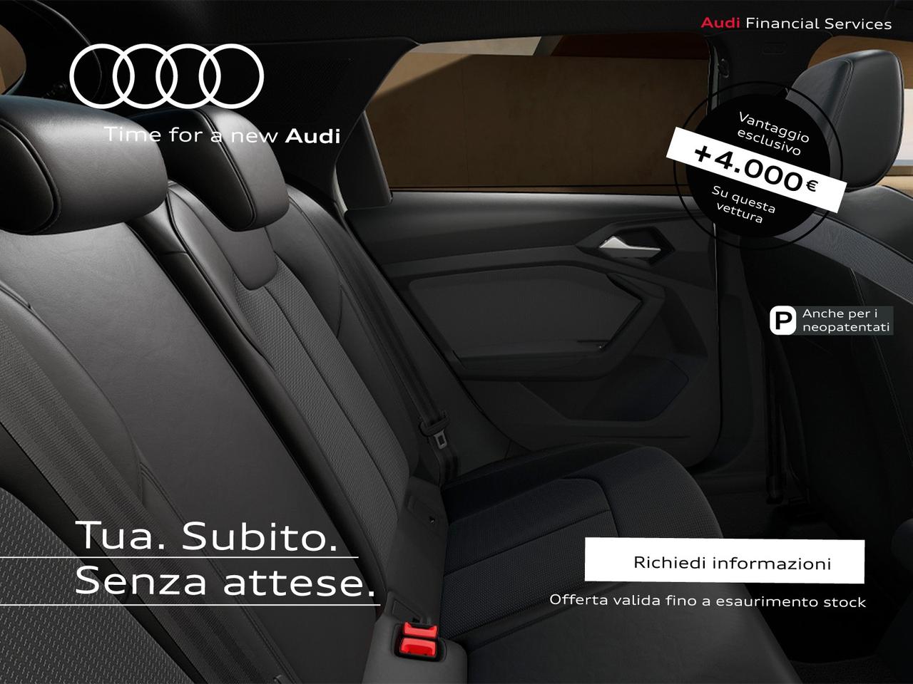 Audi A1 sportback 30 1.0 tfsi identity black 116cv s-tronic