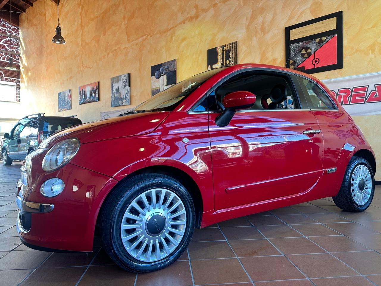 Fiat 500 1.2 Lounge tetto panoramico rossa 93.000km