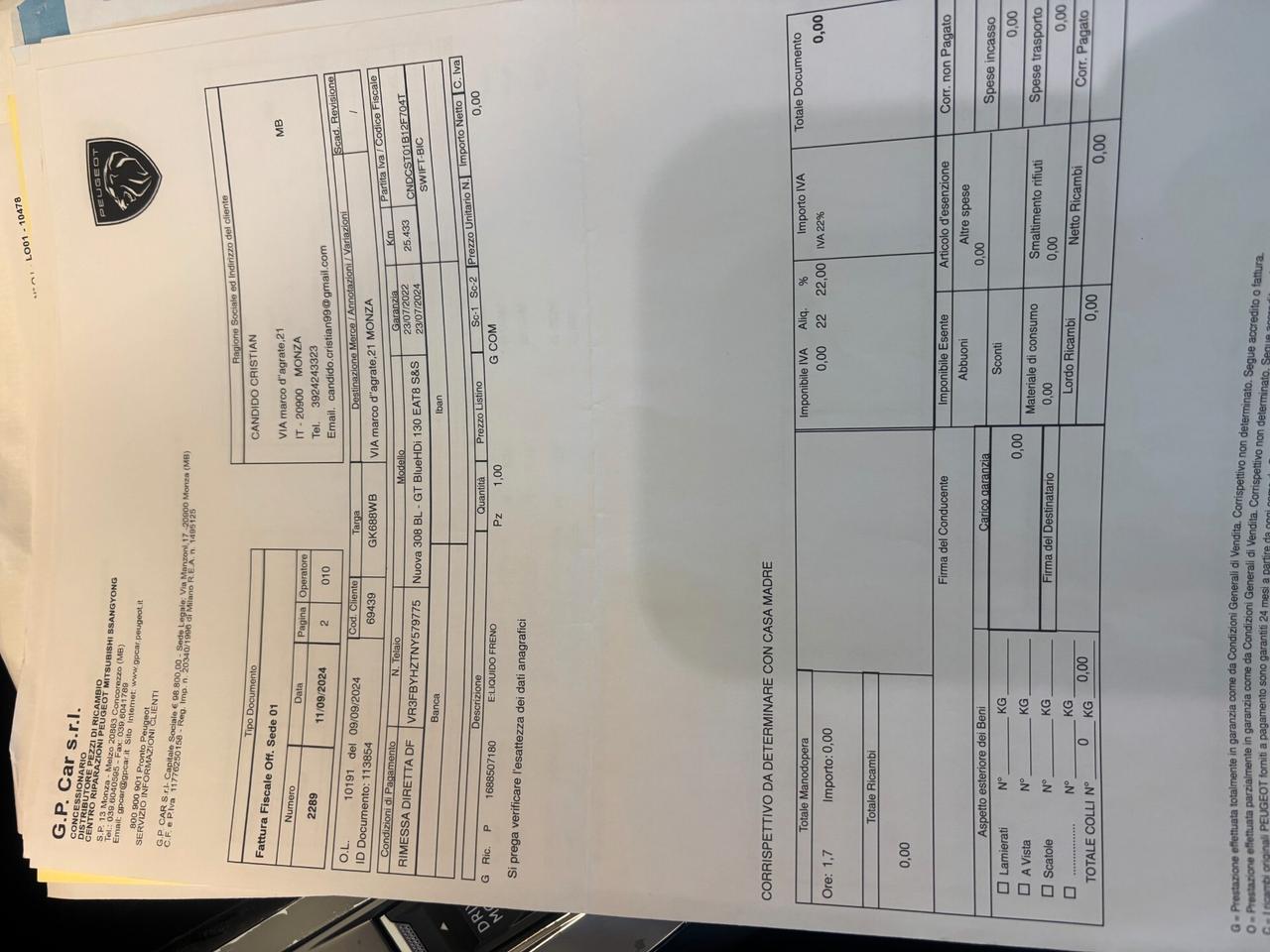 Peugeot 308 *1.5 bluehdi GT*TAGLIANDI CERTIFICATI