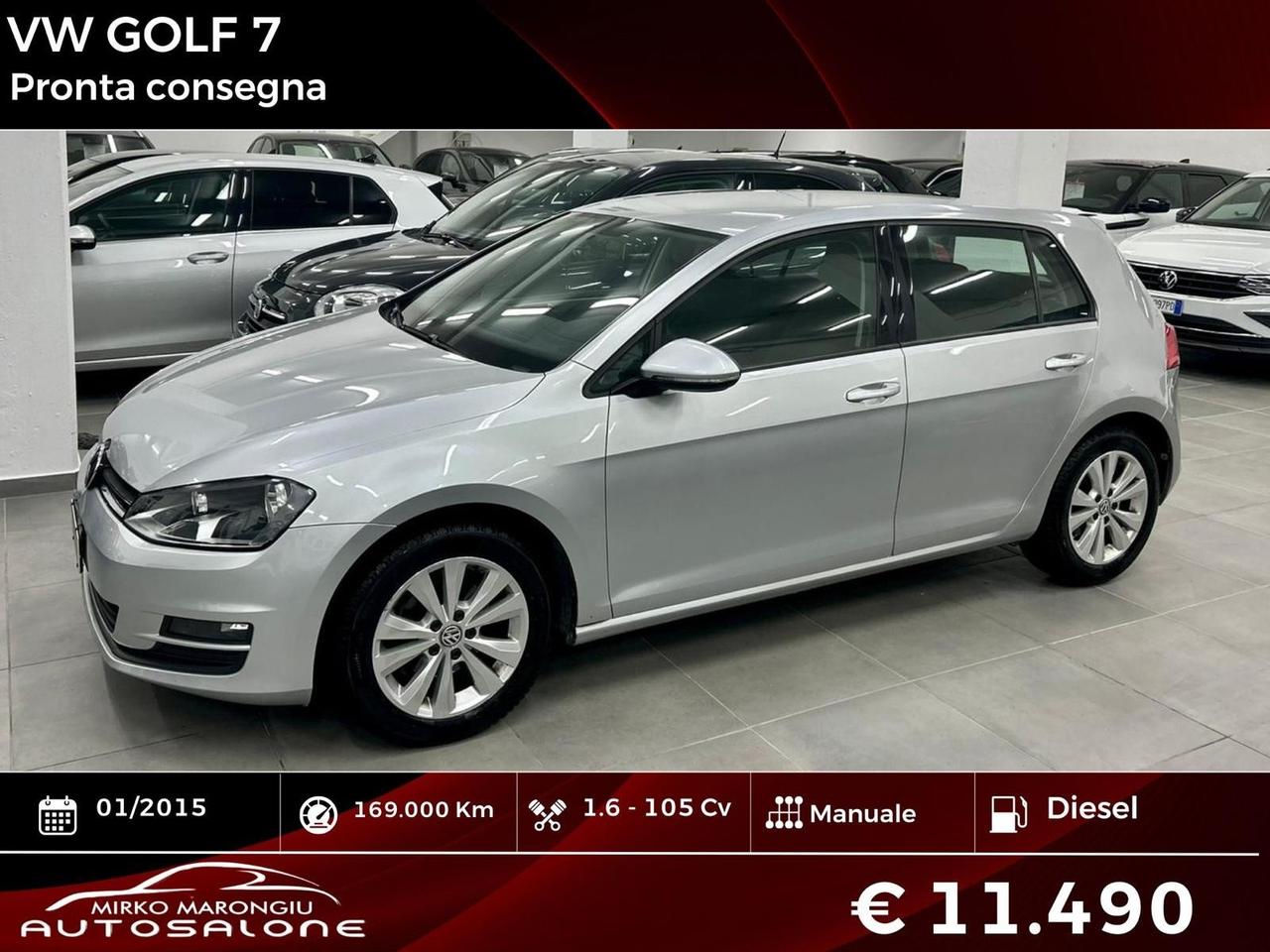 Volkswagen GOLF 7 1.6 TDI 5p. FINANZIABILE