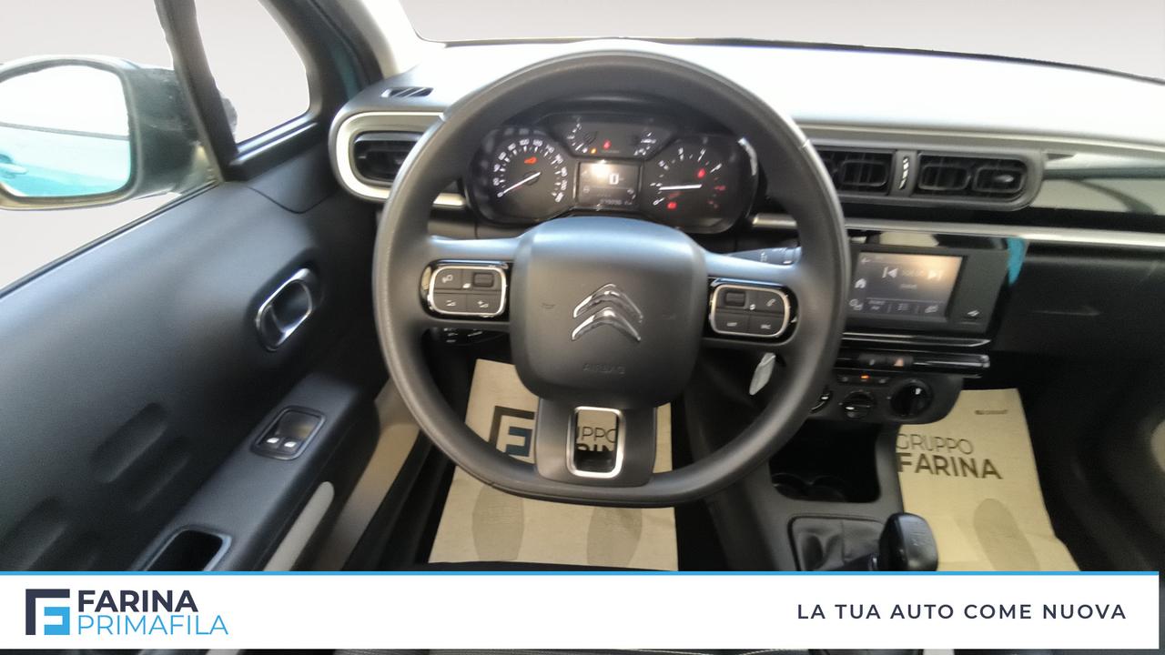 CITROEN C3 III 2017 - C3 1.2 puretech Feel s&s 83cv neopatentati my20