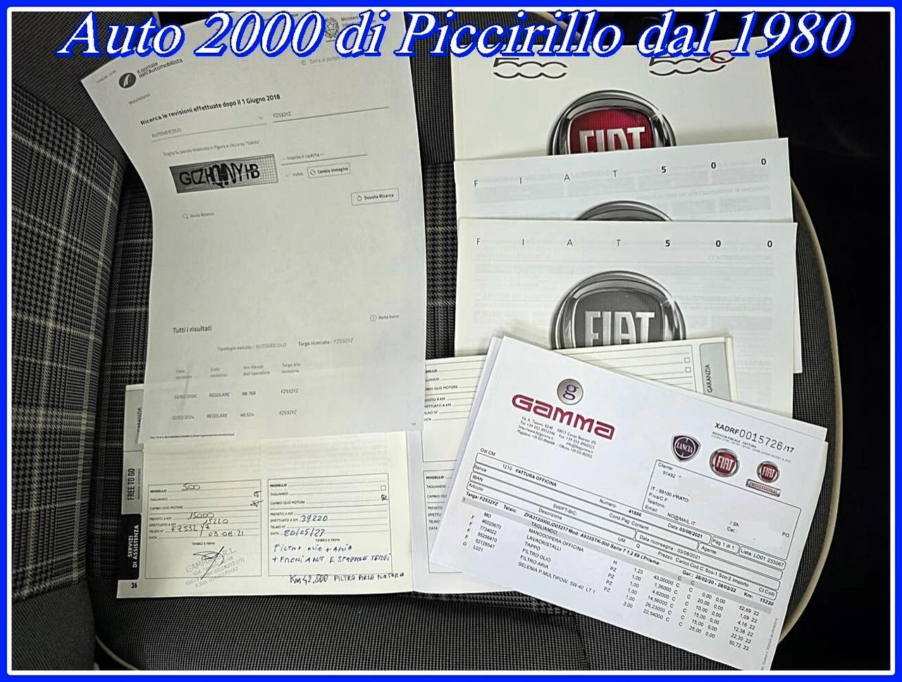 Fiat 500 Lounge 1200 GPL di serie Garanzia12Mesi
