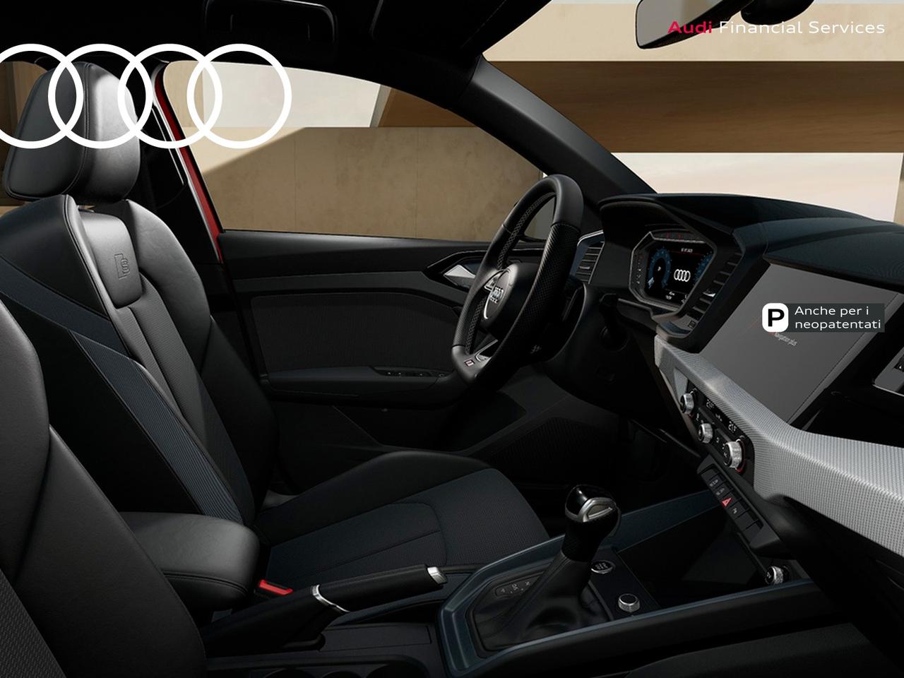 Audi A1 sportback 30 1.0 tfsi identity black 116cv s-tronic