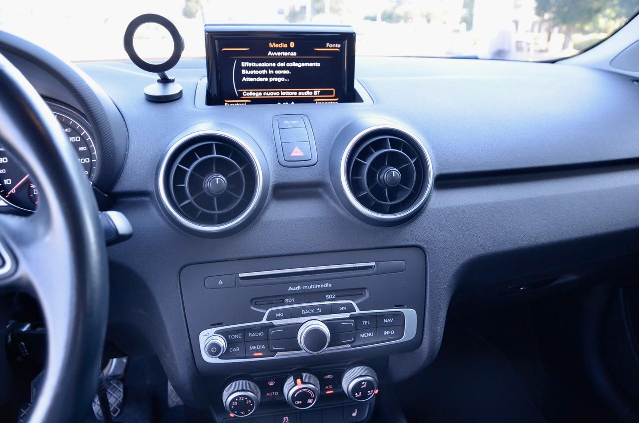 AUDI A1 SPORTBACK 1.6 TDI ADMIRED 116cv 5 PORTE, EURO 6B, KM CERTIFICATI, BICOLOR, SEDILI RISCALDATI, NAVI, PERMUTE