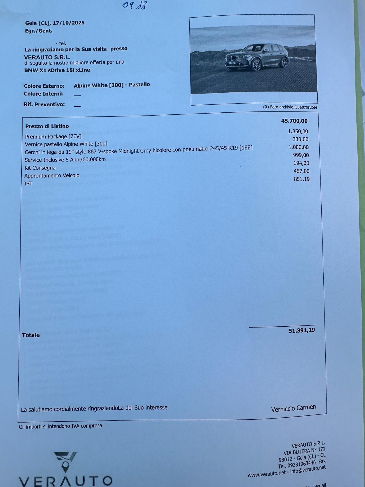 BMW X1 sdrive18i XLine possibilità noleggio no scoring
