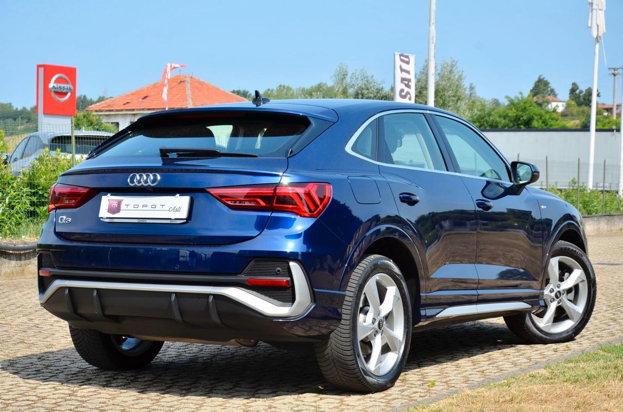 AUDI Q3 SPORTBACK 45 1.4 TFSI S-LINE EDITION 245cv S-TRONIC, GARANZIA AUDI 2/27, UFF ITALIANA, SERVICE AUDI, FULL LED, RETROCAMERA, APPLE ANDROID, PERMUTE