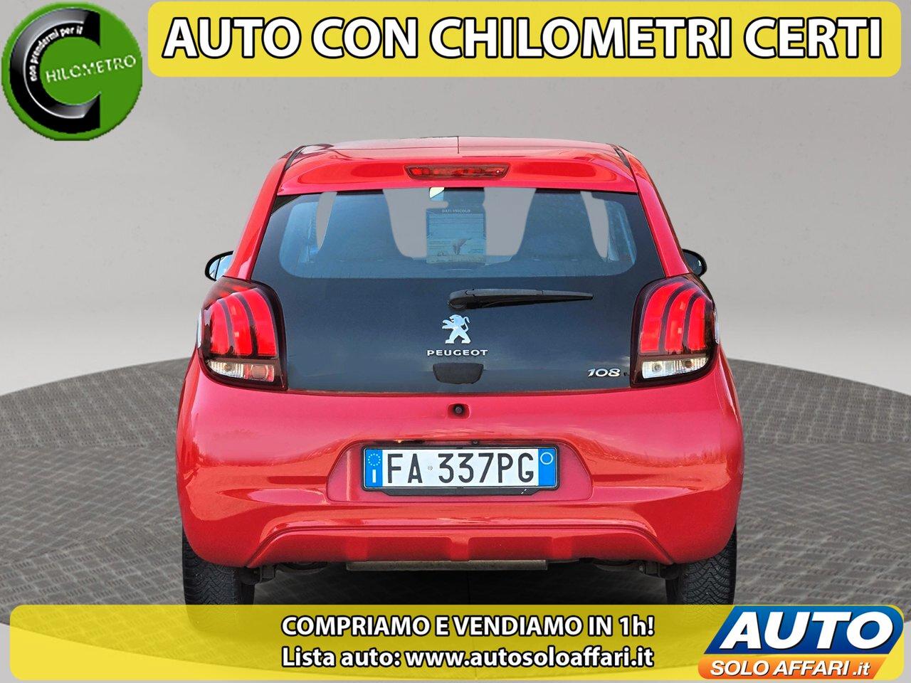 Peugeot 108 3 Porte 108 3P 1.2 EURO6 ALLURE 56.000KM DISTRIBUZIONE NUOVA/CAMERA/TOUCH/NEOPATENTATI