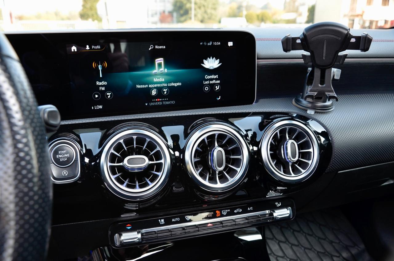 MERCEDES-BENZ CLA 200d COUPE PREMIUM AMG LINE 150cv AUTO, SERVICE CON FATTURE, EURO 6D, TETTO, HI-FI BURMESTER, NIGHT PACK, FARI MULTIBEAM, LUCI A 64 COLORI, RETRO 360°, PERMUTE