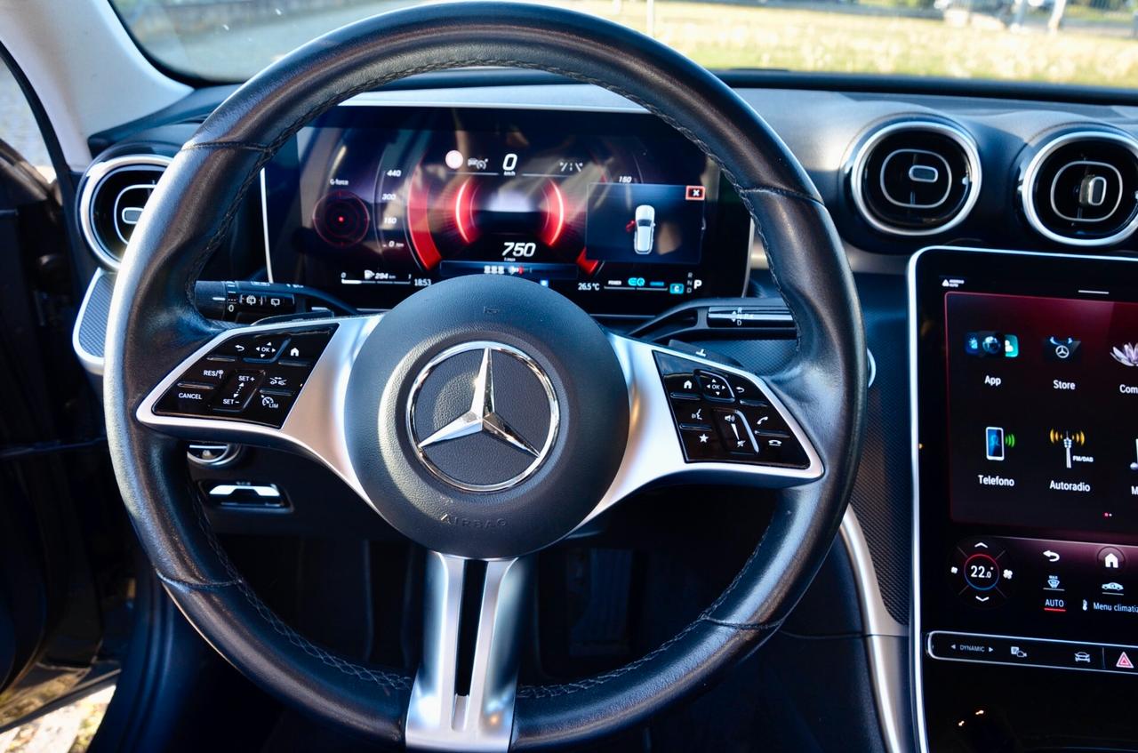 MERCEDES-BENZ C 220d SW MHEV SPORT 200cv AUTO, UFF ITALIANA, EURO 6D, FARI LED, RETROCAMERA, LUCI AMBIENTE, PERMUTE
