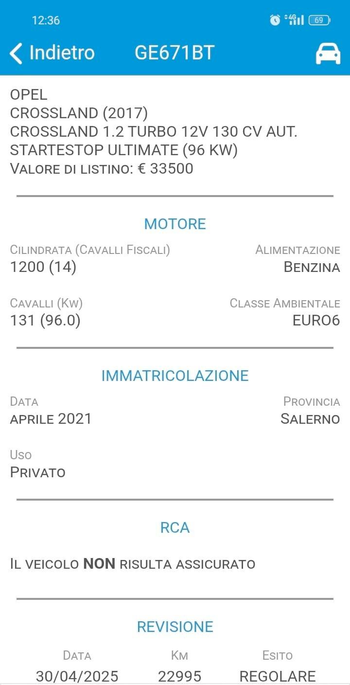 Opel Crossland X 1.2 TURBO GS LINE 2021 - PARI AL NUOVO - UNI PROP