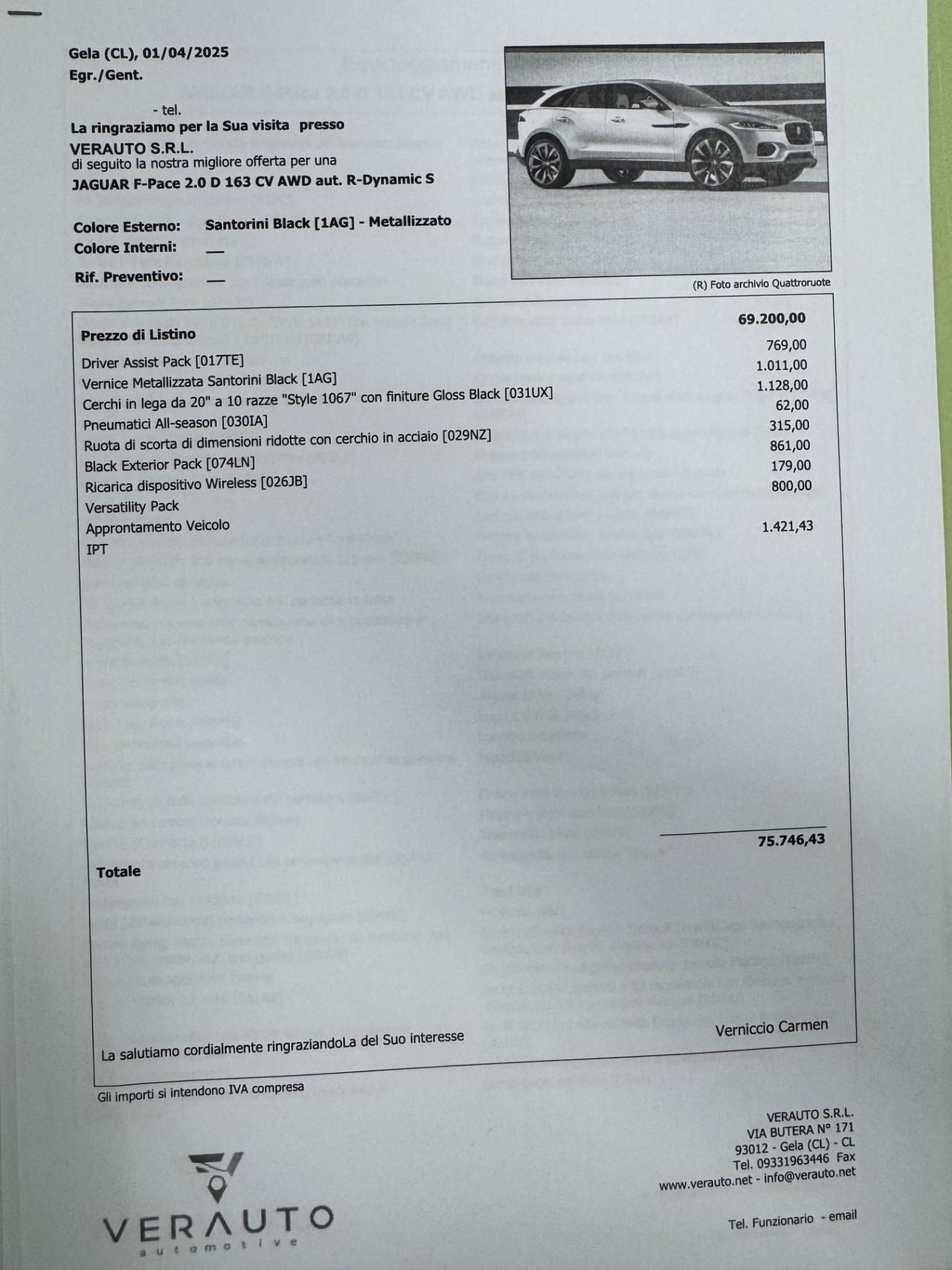 Jaguar F-Pace 2.0d R-Dynamic S offerta TStock prezzo imperdibile