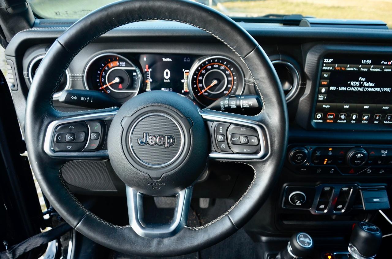 JEEP WRANGLER SAHARA 2.2 MJT 200cv AT8, UNICOPROPRIETARIO, SERVICE DIMOSTRABILI, UFF ITALIANA, SOFT TOP, PEDANE, HI-FI ALPINE, RETROCAMERA, PERMUTE