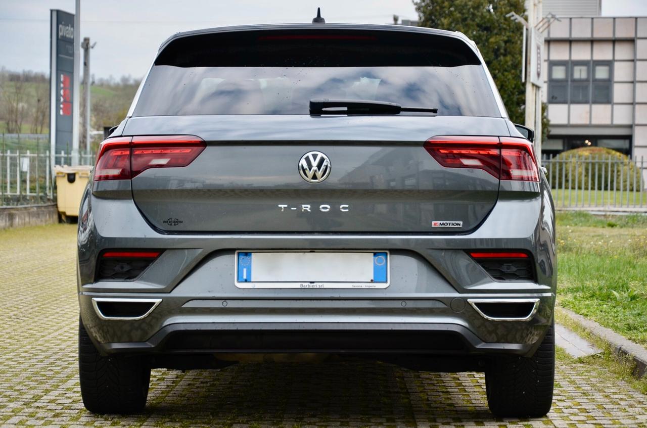 VOLKSWAGEN T-ROC 2.0 TDI R-LINE 4MOTION 150cv DSG, UFF ITALIANA, SERVICE VW, FULL LED, NAVI, LUCI AMBIENTE, 19", PERMUTE