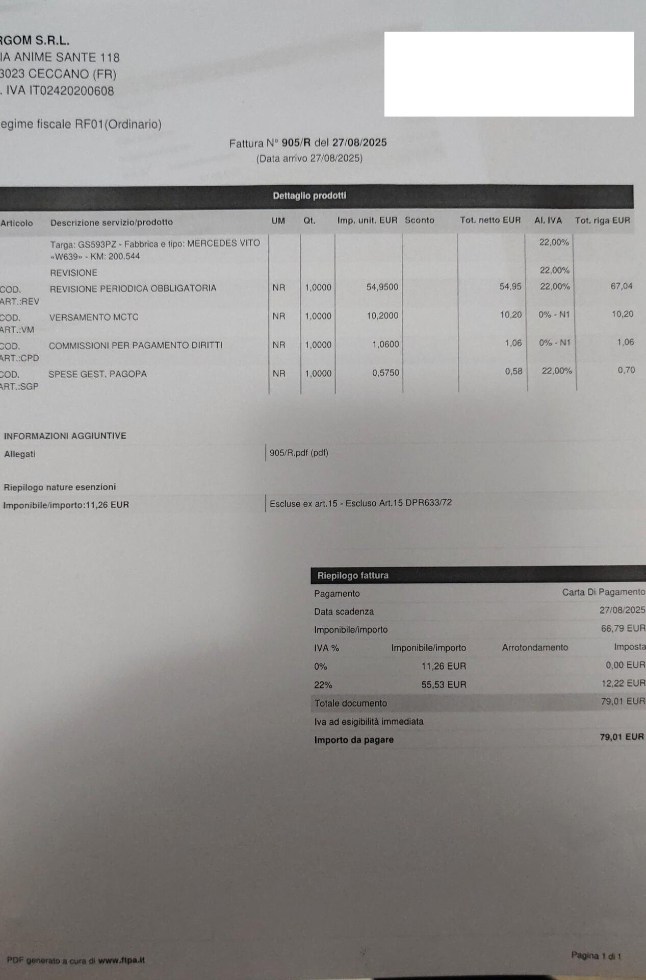 MERCEDES VITO 3.0 V6 204 CV – 9 POSTI AUTOMATICO