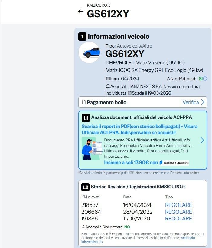 Chevrolet Matiz 1000 SX Energy GPL Eco Logic