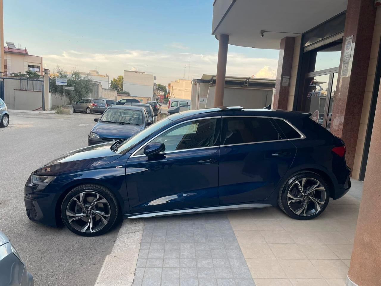 Audi A3 SPB 40 TDI quattro S TRONIC S LINE TETTO NAVY PELLE B&O