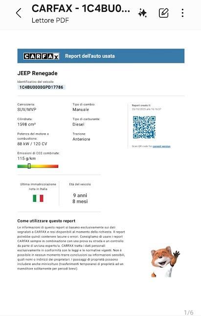 Jeep Renegade 1.6 Mjt 120 CV Limited