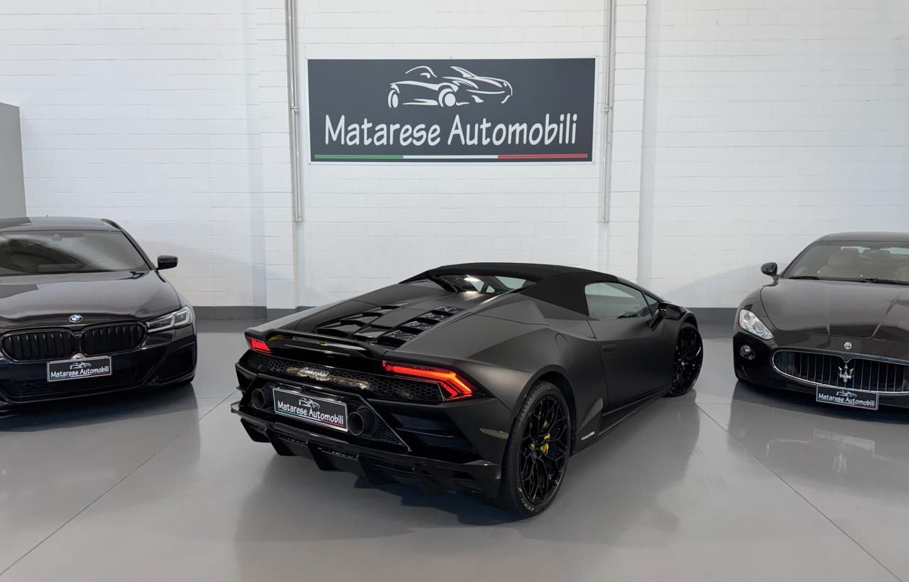 Lamborghini Huracán EVO Spyder 5.2cc 640cv AWD "Giallo Inti" + Wrapping NeroOpaco