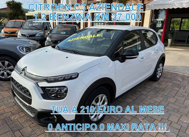 Citroen C3 PureTech 83 S&S Feel Pack TUA A 210,00 EURO AL MESE 0 ANTICIPO 0 MAXIRATA