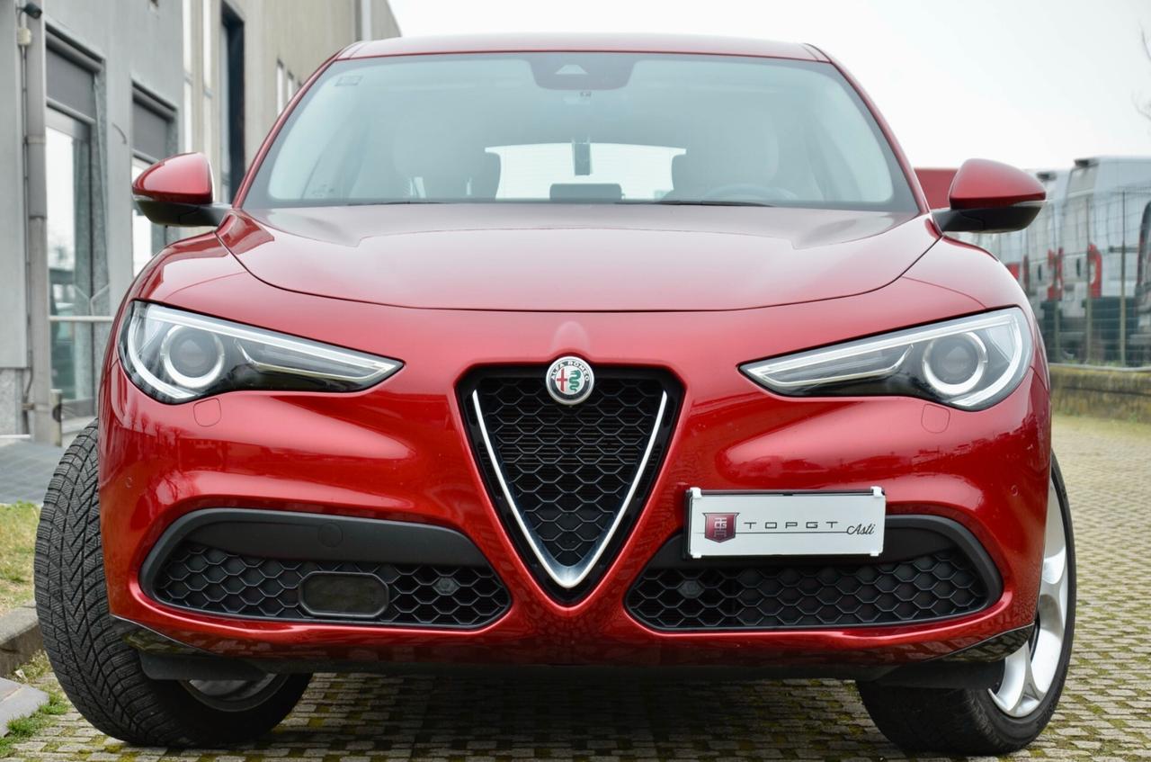ALFA ROMEO STELVIO 2.2 t 6C VILLA D'ESTE Q4 210cv AUT, ROSSO ETNA, UNICOPROPRIETARIO, SERVICE UFFICIALI, EURO 6D, 21", PERMUTE