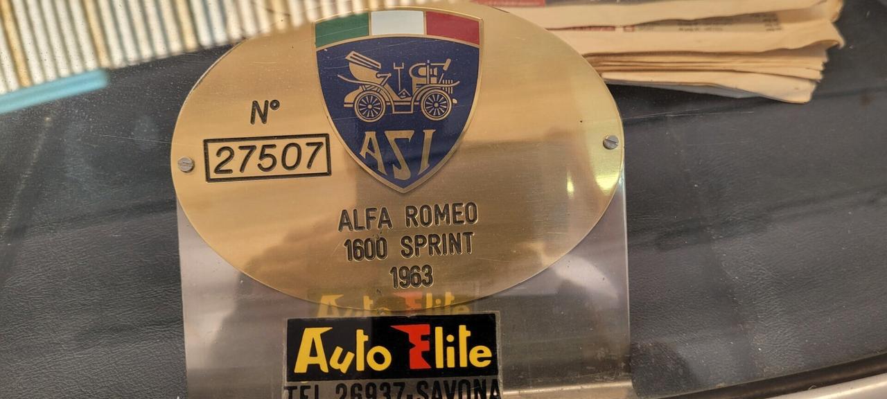 Alfa Romeo Giulietta SPRINT 1600 TARGA ORO