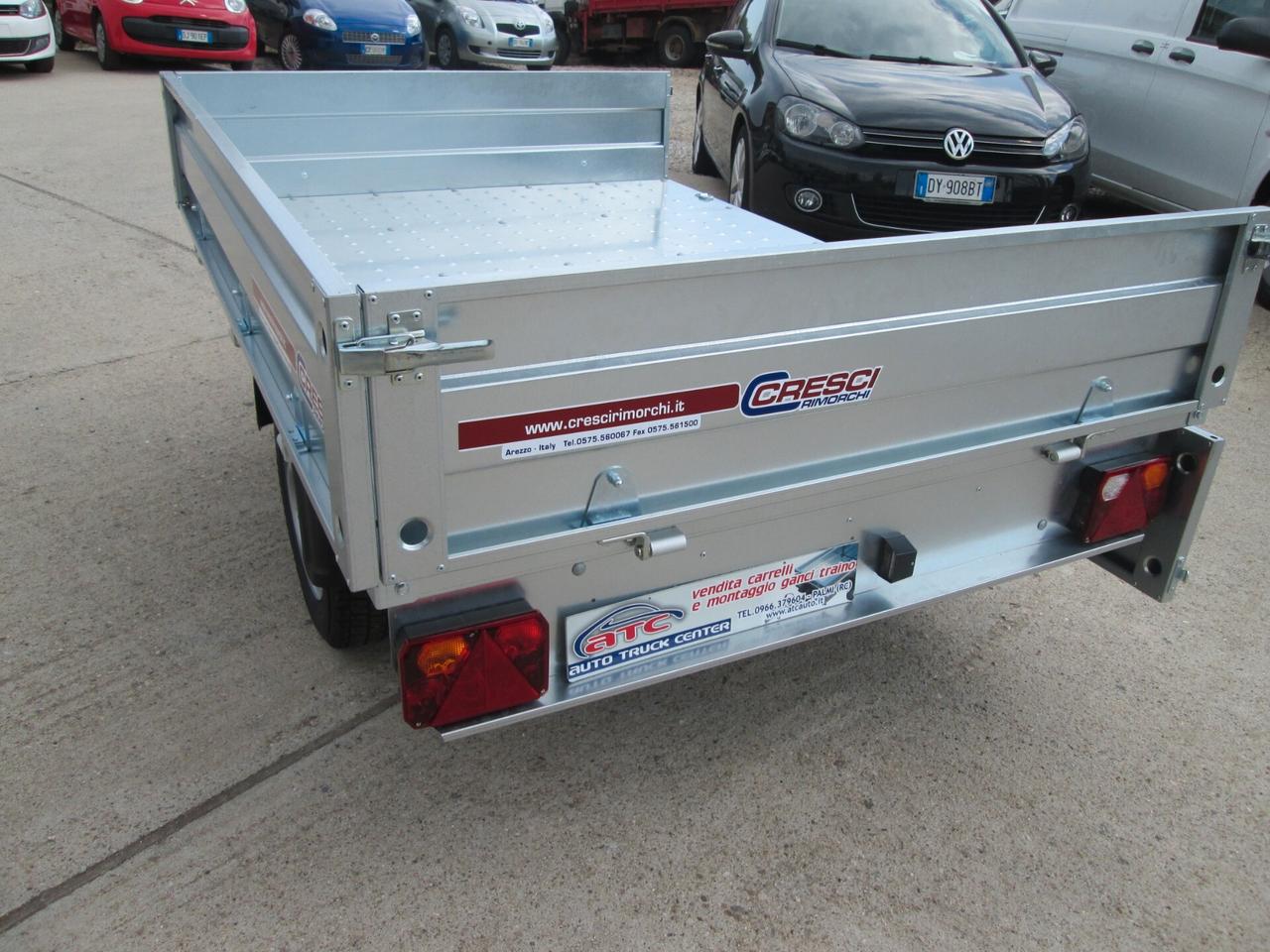 Rimorchio 750Kg Cresci A6L 2x1.5Mt 4 sponde apribile