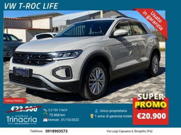 Volkswagen T-Roc Life 2.0 TDI 116 CV