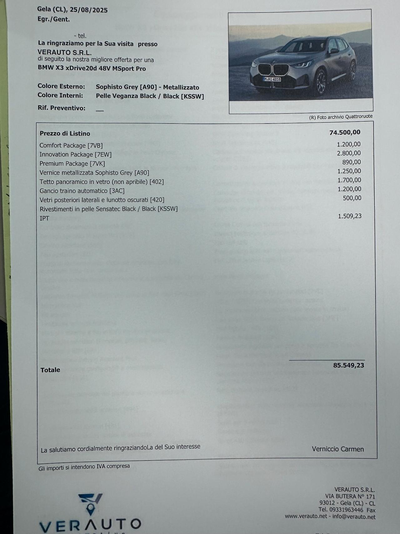 BMW X3 xdrive20d MSport offerta T-Stock prezzo imperdibile