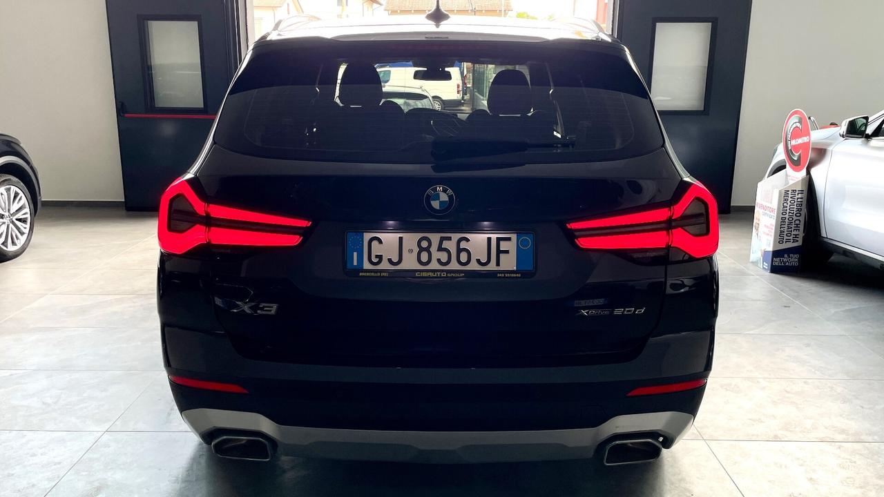BMW X3 X-DRIVE 20D 48V 2.0 BUSINESS ADVANTAGE 190 CV - FULL LED, PELLE, TELECAMERE 360°