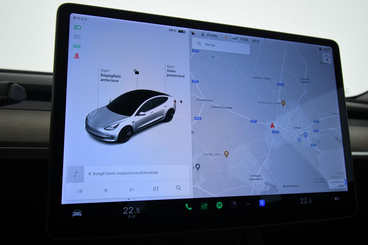 TESLA Model 3 Long Range Dual Motor awd PILOTA AUTOMATCO+PELLE+C18"
