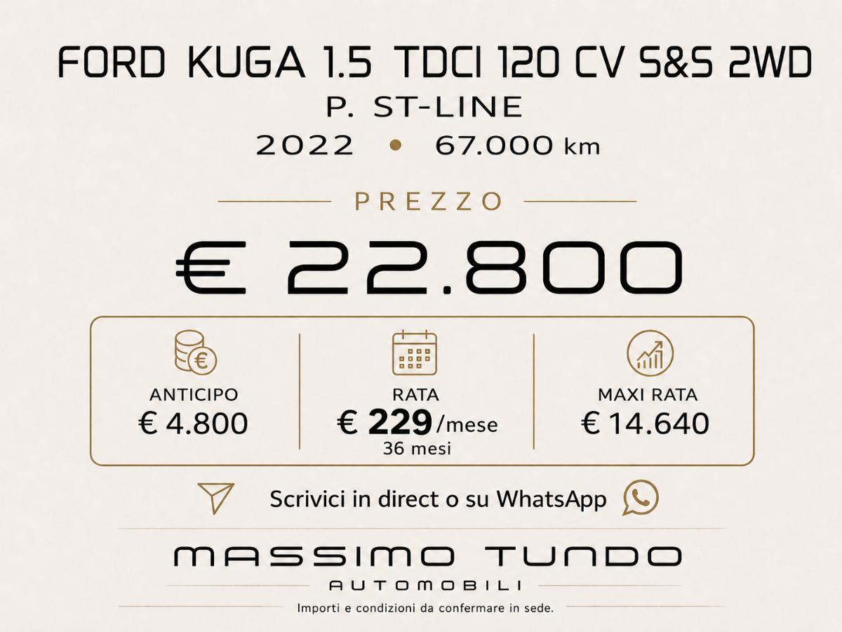 FORD Kuga 1.5 TDCI 120 CV S&S 2WD P. ST-Line