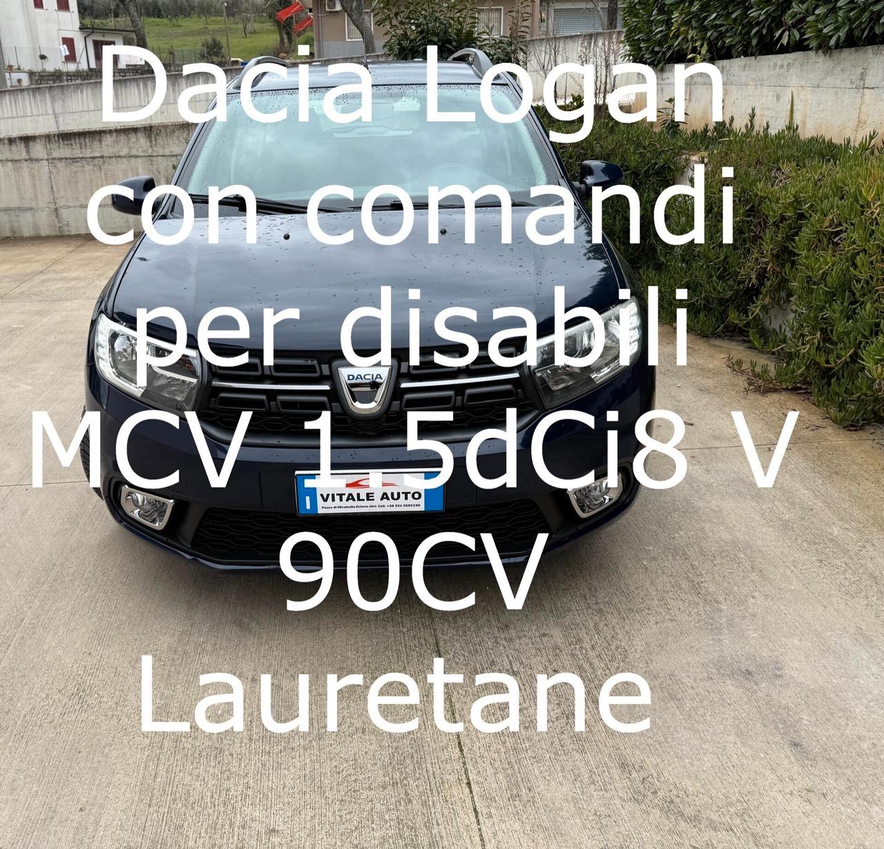 Dacia Logan comandi per disabili.MCV 1.5dCi8 V 90CV (Euro6B)